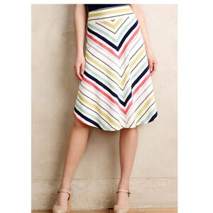 Maeve Chevron Striped Skirt